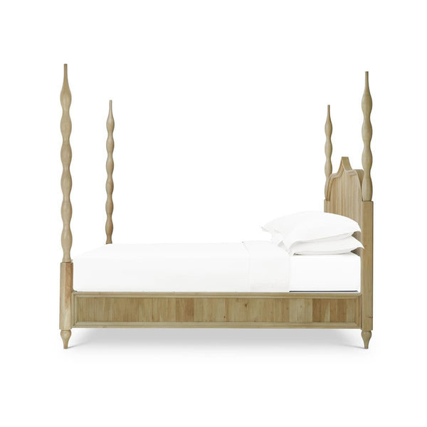 Brighton Wooden Back Bed Queen (* comes w/ 2 poster options)-Blue Hand Home