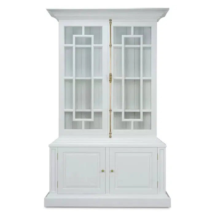 Bramble Bruges Display Cabinet In True White-Bramble-Blue Hand Home