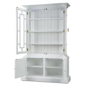 Bramble Bruges Display Cabinet In True White-Bramble-Blue Hand Home
