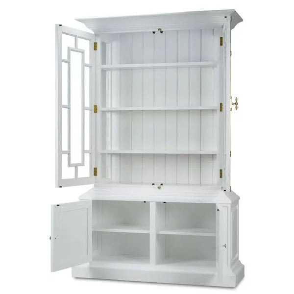 Bramble Bruges Display Cabinet In True White-Bramble-Blue Hand Home
