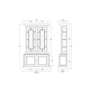 Bramble Bruges Display Cabinet In True White-Bramble-Blue Hand Home