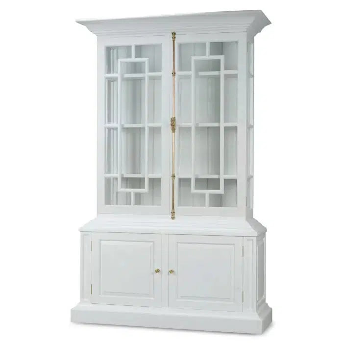 Bramble Bruges Display Cabinet In True White-Bramble-Blue Hand Home