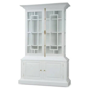 Bramble Bruges Display Cabinet In True White-Bramble-Blue Hand Home