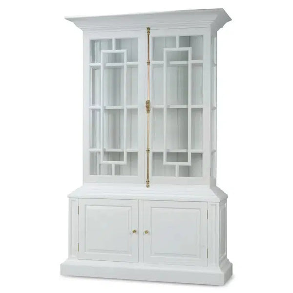 Bramble Bruges Display Cabinet In True White-Bramble-Blue Hand Home