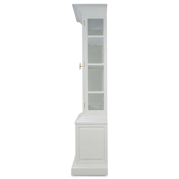 Bruges Solid Hardwood Display Cabinet with Handcrafted Details-Blue Hand Home