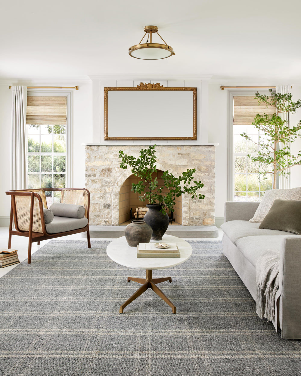 Magnolia Home by Joanna Gaines x Loloi Caleb Rug - Mocha / Taupe-Blue Hand Home
