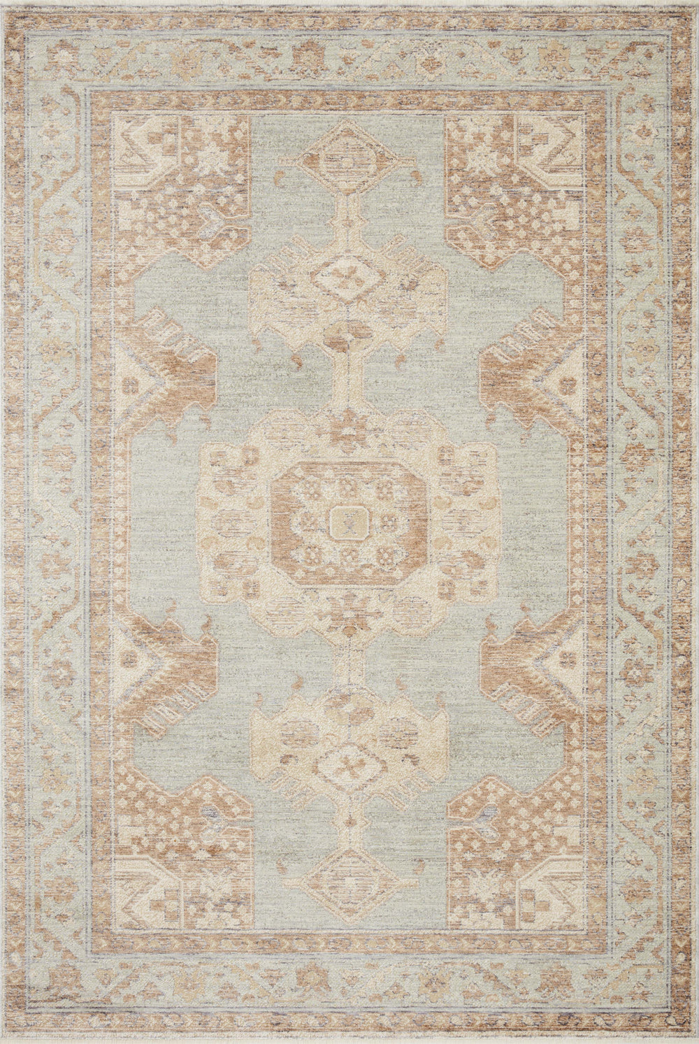 Magnolia Home by Joanna Gaines x Loloi Carlisle Rug - Seafoam / Taupe-Blue Hand Home