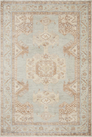 Magnolia Home by Joanna Gaines x Loloi Carlisle Rug - Seafoam / Taupe-Blue Hand Home