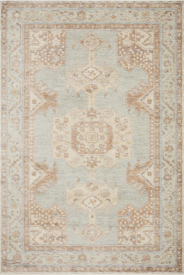 Magnolia Home by Joanna Gaines x Loloi Carlisle Rug - Seafoam / Taupe-Blue Hand Home