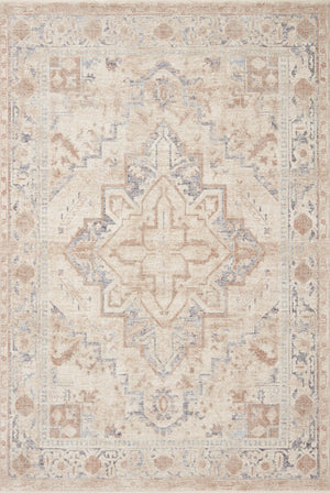 Magnolia Home by Joanna Gaines x Loloi Carlisle Rug - Beige / Slate-Blue Hand Home