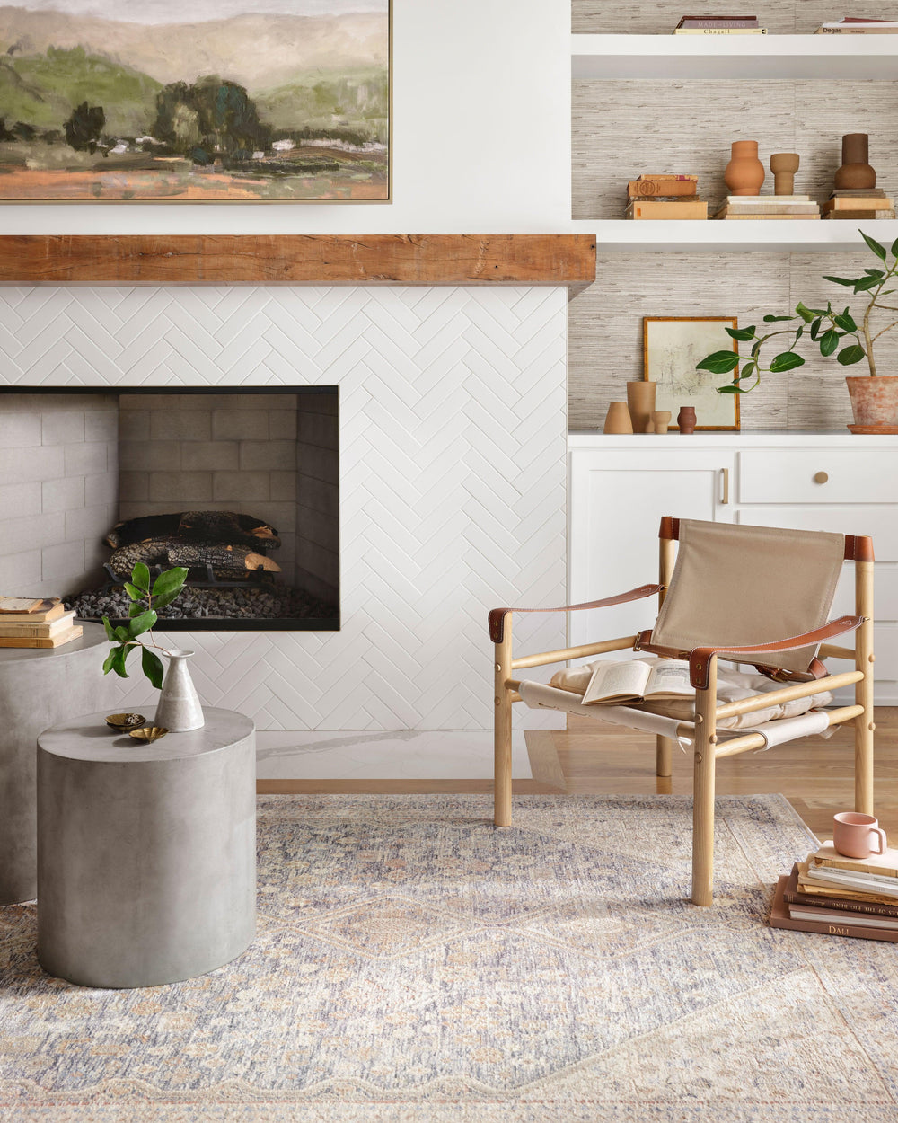 Magnolia Home by Joanna Gaines x Loloi Carlisle Rug - Blue / Ivory-Blue Hand Home