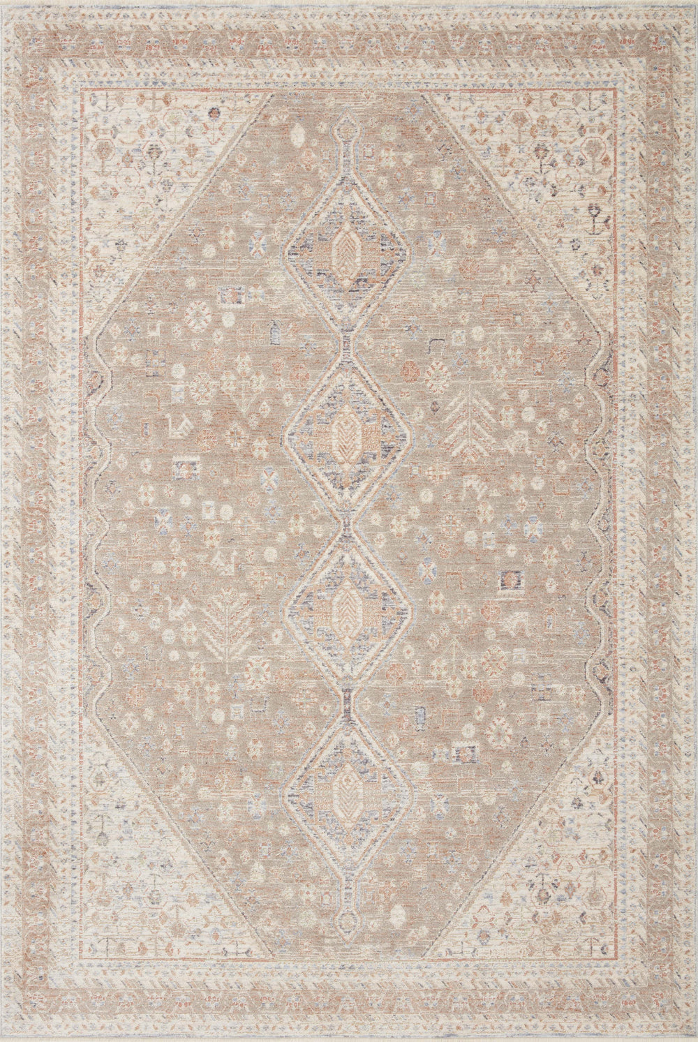 Magnolia Home by Joanna Gaines x Loloi Carlisle Rug - Taupe / Ivory-Blue Hand Home