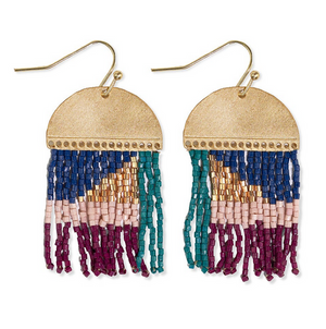 Birdie Abstract Earrings-Blue Hand Home