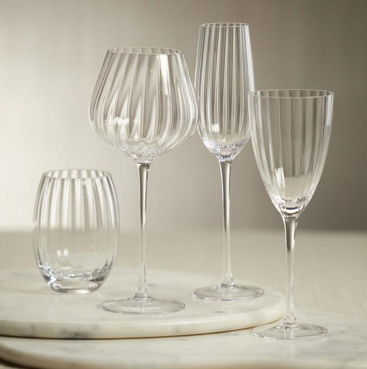 Madeleine Optic Glassware - Clear - Red Wine Glass