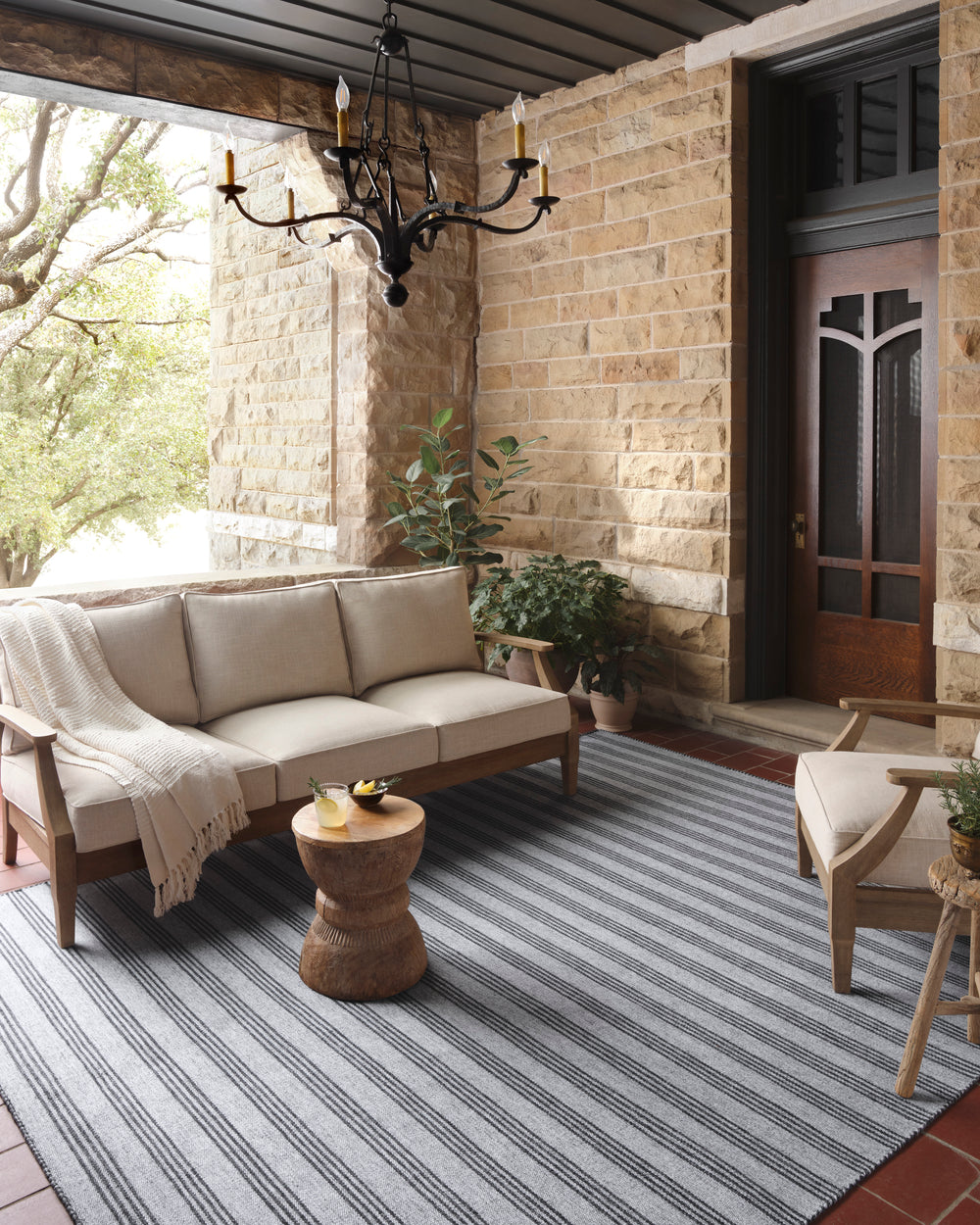 Magnolia Home by Joanna Gaines x Loloi Charlie Rug - Dove / Charcoal-Blue Hand Home