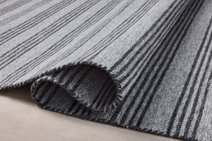 Magnolia Home by Joanna Gaines x Loloi Charlie Rug - Dove / Charcoal-Blue Hand Home