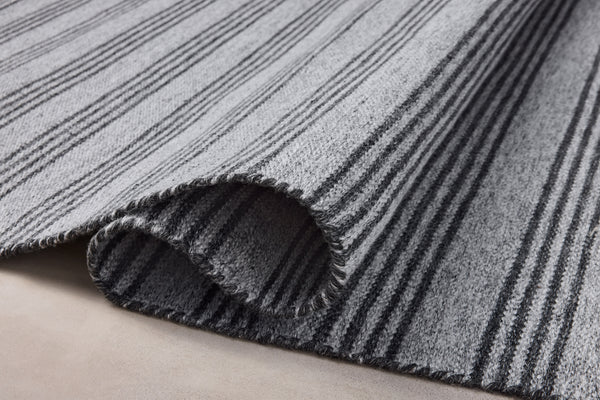 Magnolia Home by Joanna Gaines x Loloi Charlie Rug - Dove / Charcoal-Blue Hand Home