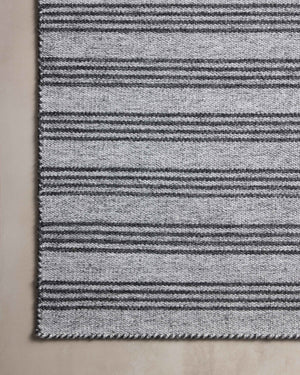 Magnolia Home by Joanna Gaines x Loloi Charlie Rug - Dove / Charcoal-Blue Hand Home
