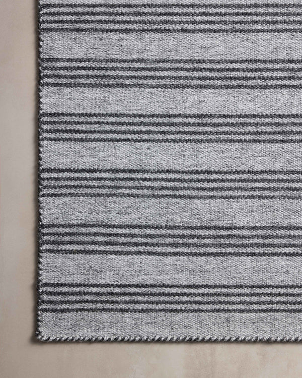 Magnolia Home by Joanna Gaines x Loloi Charlie Rug - Dove / Charcoal-Blue Hand Home