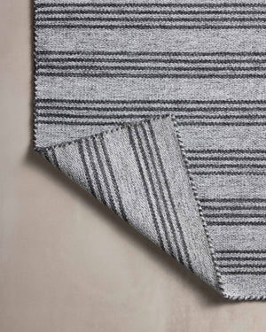 Magnolia Home by Joanna Gaines x Loloi Charlie Rug - Dove / Charcoal-Blue Hand Home