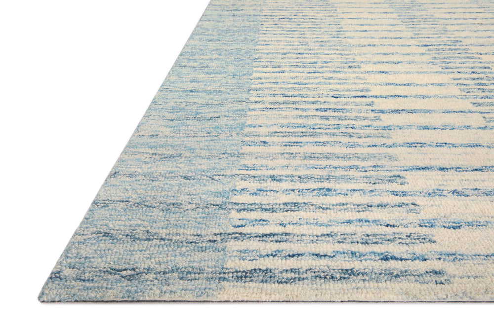 Chris Loves Julia x Loloi Chris Rugs - Ivory / Denim-Blue Hand Home
