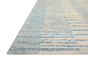 Chris Loves Julia x Loloi Chris Rugs - Ivory / Denim-Blue Hand Home
