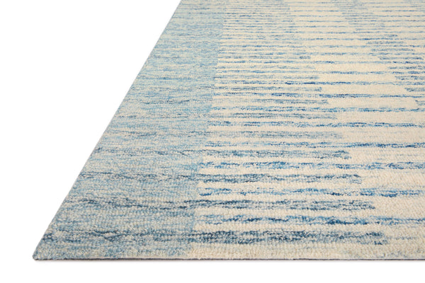 Chris Loves Julia x Loloi Chris Rugs - Ivory / Denim-Blue Hand Home