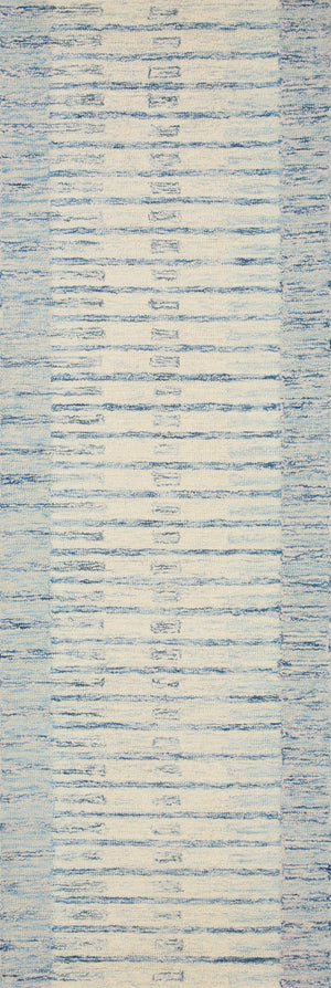 Chris Loves Julia x Loloi Chris Rugs - Ivory / Denim-Blue Hand Home