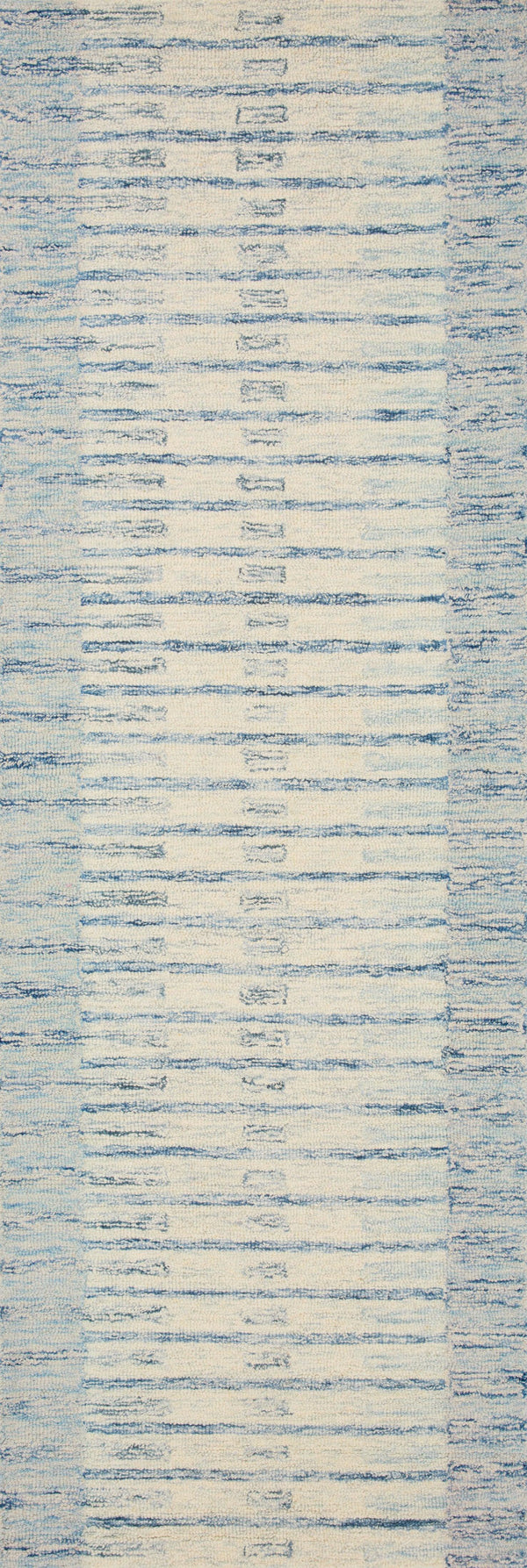 Chris Loves Julia x Loloi Chris Rugs - Ivory / Denim-Blue Hand Home