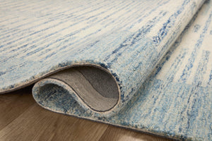 Chris Loves Julia x Loloi Chris Rugs - Ivory / Denim-Blue Hand Home