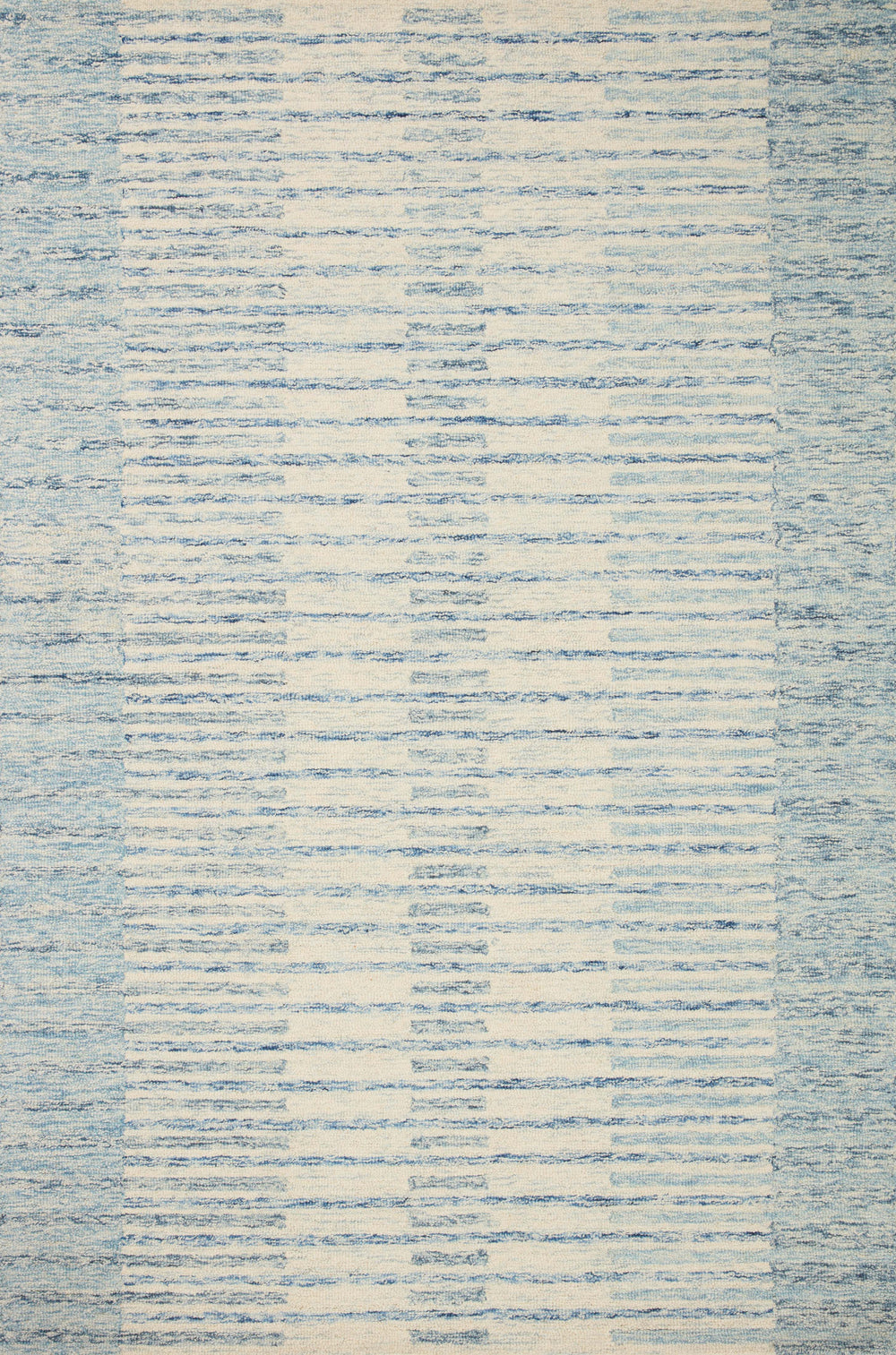 Chris Loves Julia x Loloi Chris Rugs - Ivory / Denim-Blue Hand Home