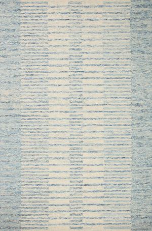 Chris Loves Julia x Loloi Chris Rugs - Ivory / Denim-Blue Hand Home