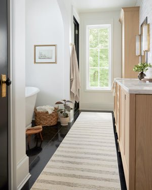 Chris Loves Julia x Loloi Chris Rugs - Ivory / Slate-Blue Hand Home