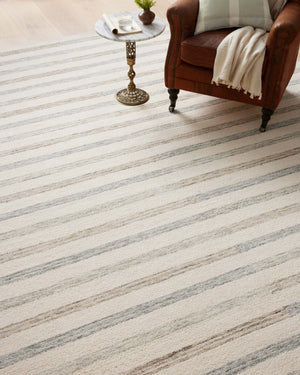 Chris Loves Julia x Loloi Chris Rugs - Ivory / Slate-Blue Hand Home
