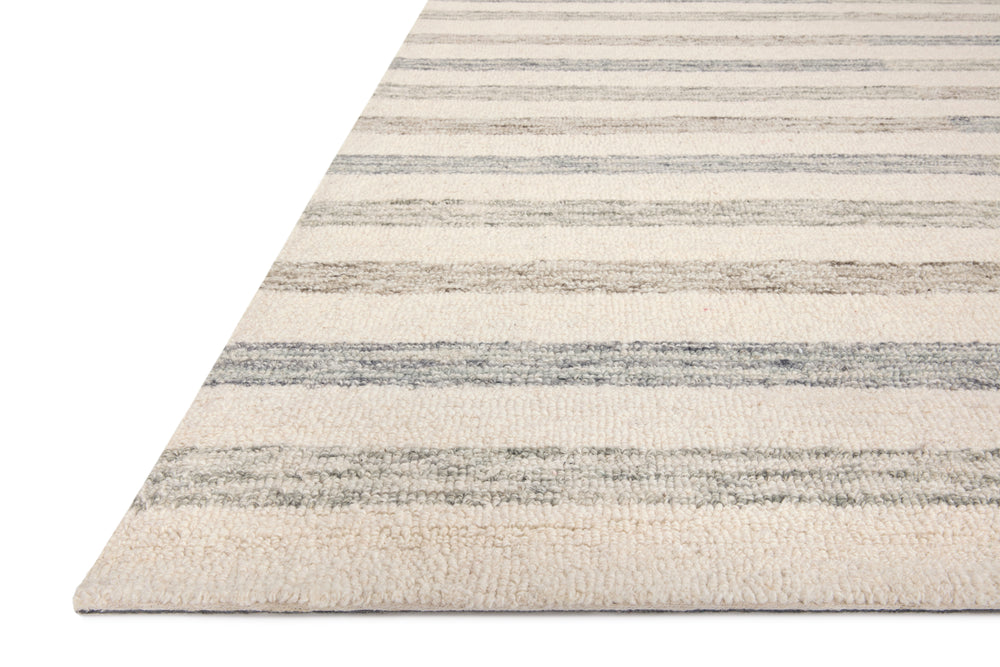 Chris Loves Julia x Loloi Chris Rugs - Ivory / Slate-Blue Hand Home