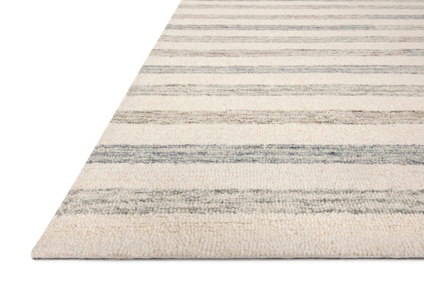 Chris Loves Julia x Loloi Chris Rugs - Ivory / Slate-Blue Hand Home