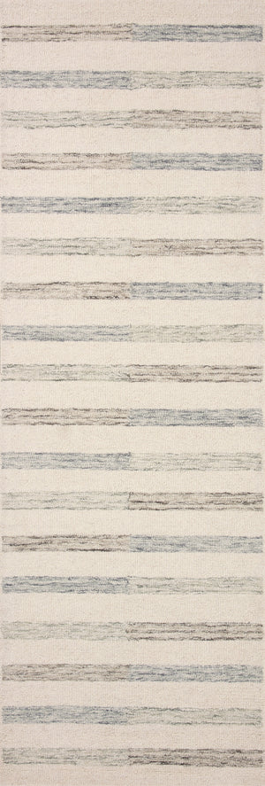 Chris Loves Julia x Loloi Chris Rugs - Ivory / Slate-Blue Hand Home