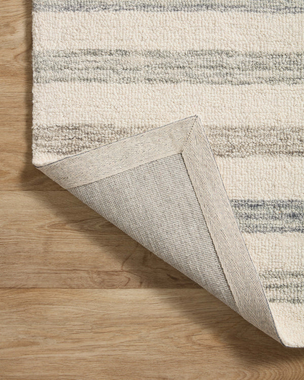 Chris Loves Julia x Loloi Chris Rugs - Ivory / Slate-Blue Hand Home