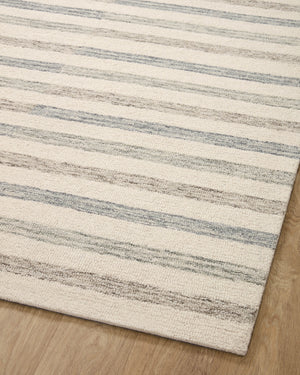 Chris Loves Julia x Loloi Chris Rugs - Ivory / Slate-Blue Hand Home