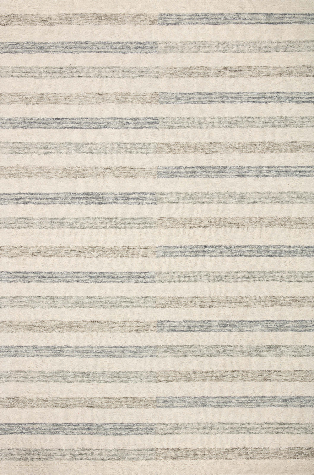 Chris Loves Julia x Loloi Chris Rugs - Ivory / Slate-Blue Hand Home