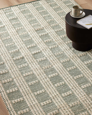 Angela Rose x Loloi Colton Rugs - Ivory / Sage-Blue Hand Home