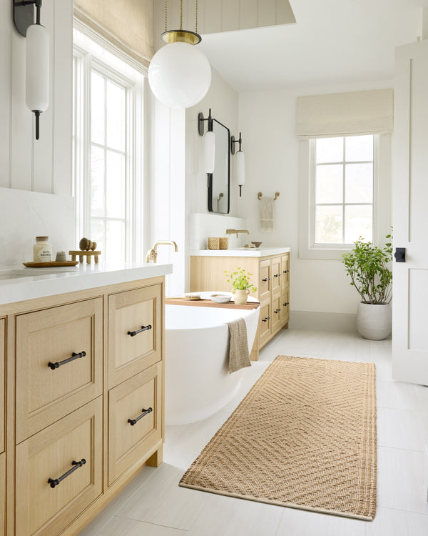 Angela Rose x Loloi Colton Rugs - Natural / Ivory-Blue Hand Home