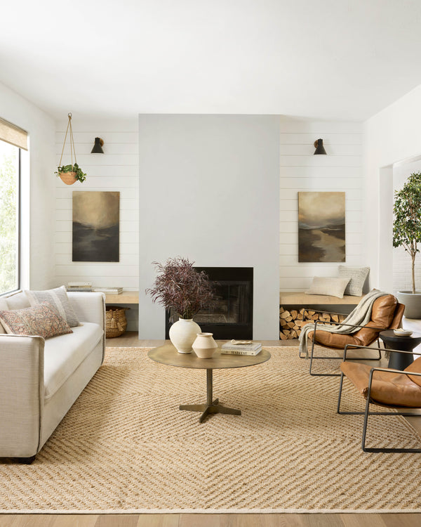 Angela Rose x Loloi Colton Rugs - Natural / Ivory-Blue Hand Home