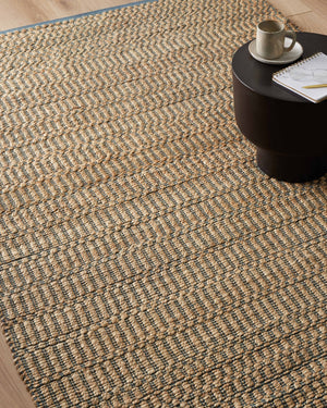 Angela Rose x Loloi Colton Rugs - Natural / Navy-Blue Hand Home