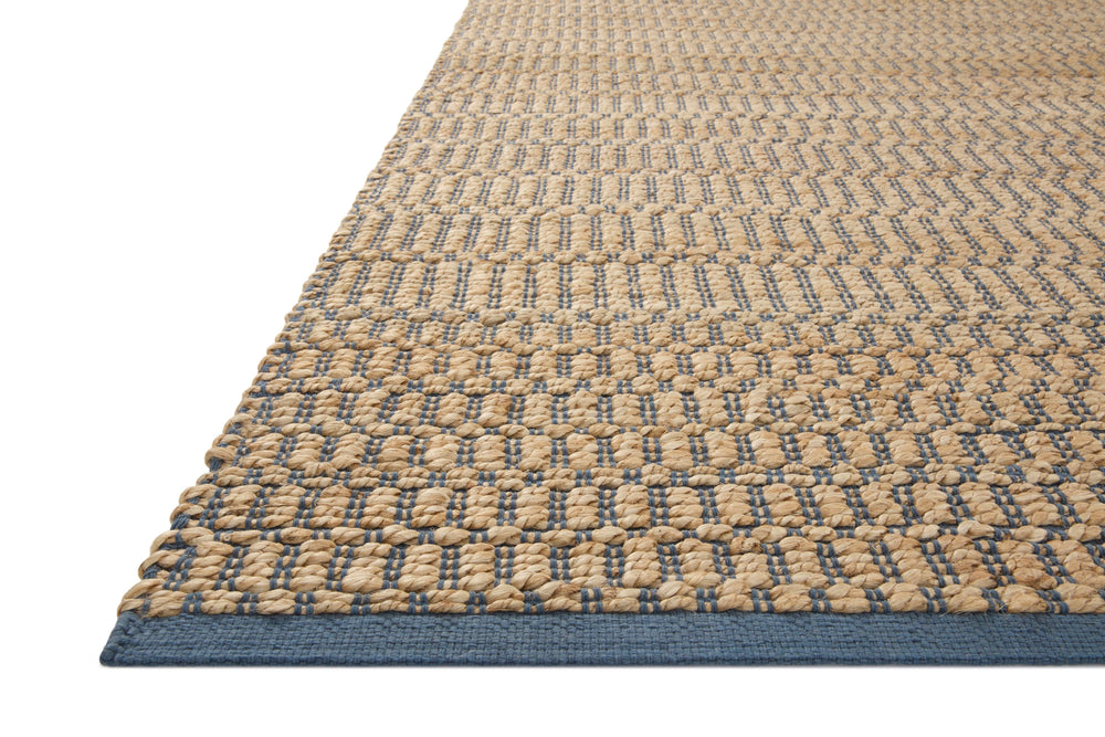 Angela Rose x Loloi Colton Rugs - Natural / Navy-Blue Hand Home