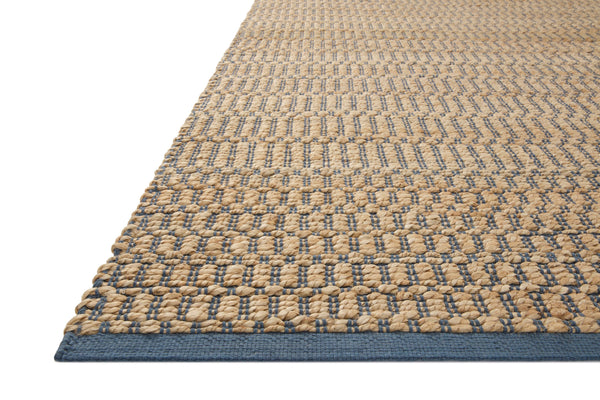 Angela Rose x Loloi Colton Rugs - Natural / Navy-Blue Hand Home