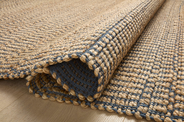 Angela Rose x Loloi Colton Rugs - Natural / Navy-Blue Hand Home
