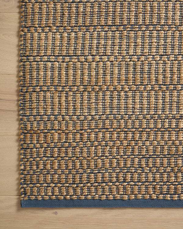 Angela Rose x Loloi Colton Rugs - Natural / Navy-Blue Hand Home