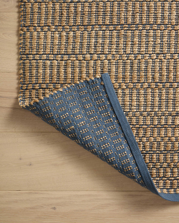 Angela Rose x Loloi Colton Rugs - Natural / Navy-Blue Hand Home