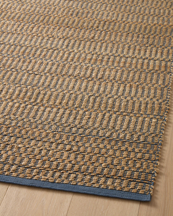 Angela Rose x Loloi Colton Rugs - Natural / Navy-Blue Hand Home